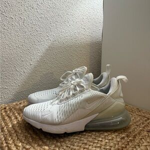 Nike Air Max 270 Cream and Light Gray Sneakers